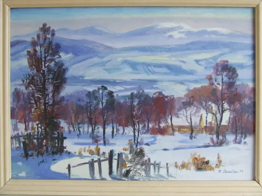 ЧСЗХУ Закарпатская школа Демідюк В. к.м. роз. 70х50 см. 1993 р. Ужгород . Інтернет-аукціон