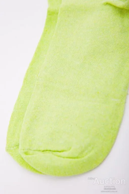 Купити Женские носки, салатового цвета с принтом, средней длины, 167R346