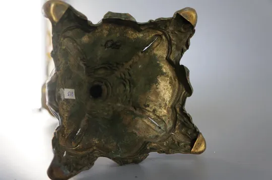 Подсвечник ажурный латунь Варшава клеймо высота 31 см №913 Недорого