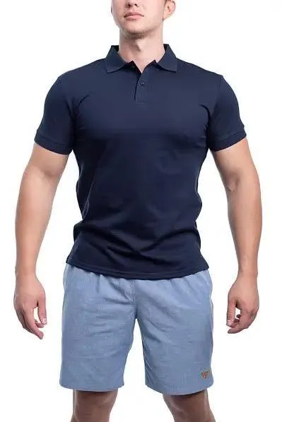 фото, Футболка чоловіча поло з якісної бавовни Bono темно-синя (розміри 46-52) 48