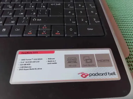 Купити Packard Bell TJ71 ( MS 2285 ) відносно робочий
