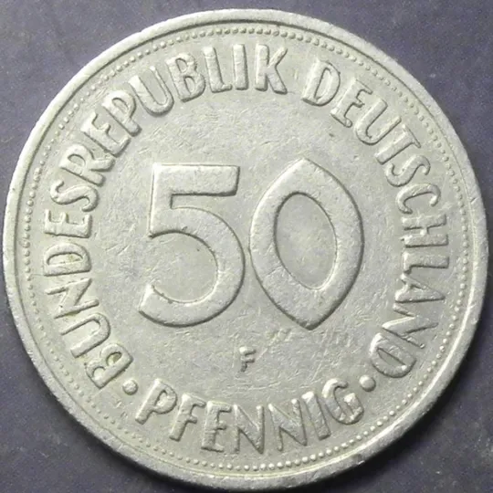 Купити 50 пфенігів 1950 F ФРН