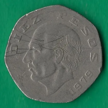 фото, 10 песо 1979 року Мексика [КВ]