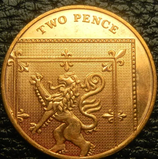 2 пенси 2015 Британія (старий профіль Королеви) Ціна