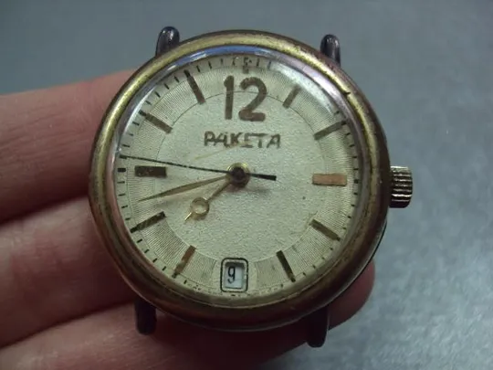 Наручные часы Ракета 2614.Н ссср календарь длина 3,9 см на ходу №11982 Продаж
