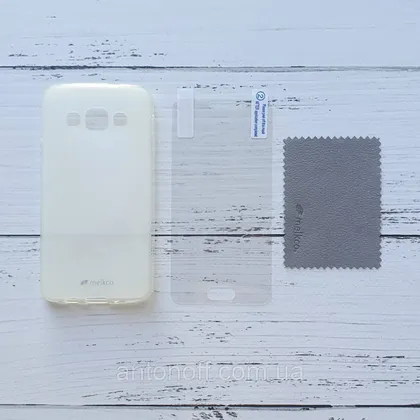 фото, Силіконовий чохол Samsung A300 Galaxy A3 2015 захисна плівка Melkco Прозорий