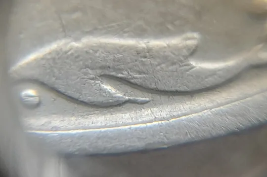 Купити (7380) 50 копійок 1992 1АГм брак XXXL (викрошка на реверсі) + розкол (50 копеек 1992 1АГм трапеція трапеция)