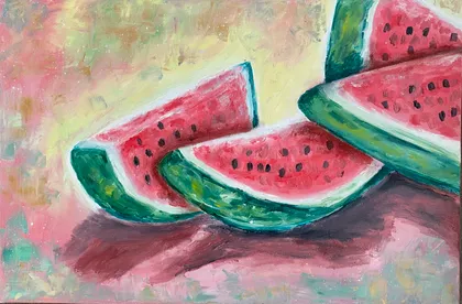 фото, Картина олійними фарбами на полотні