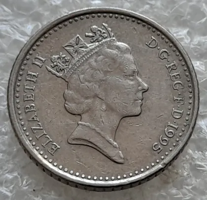 фото, (7777) 5 пенсів 1995 Великобританія (5 пенсов 1995 Великобритания)