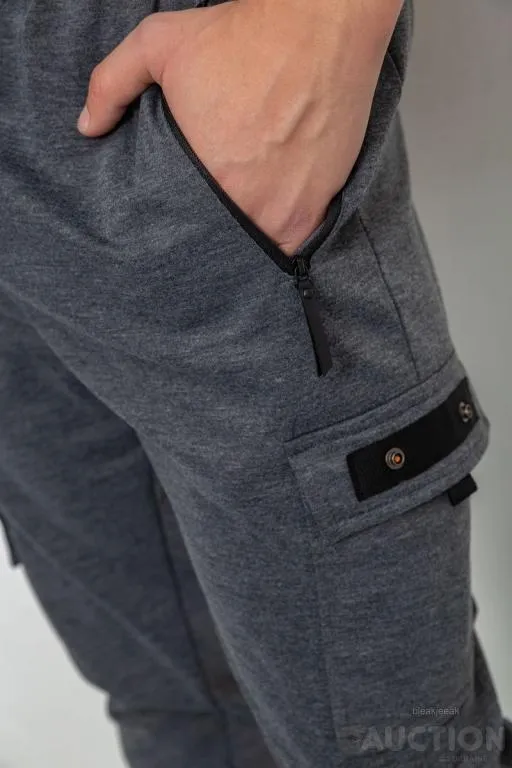 Спорт штаны мужские, цвет серый, 244R41616 Де купити