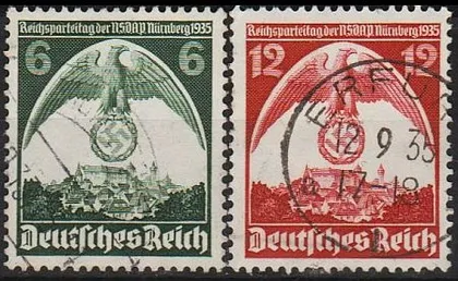 фото, 1935 - Рейх - З'їзд в Нюрнберзі Mi.586-87 _гаш