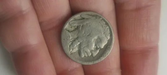 1920 год 5 центов старинная монета США бизон и индеец оригинал gf847. З аукціону