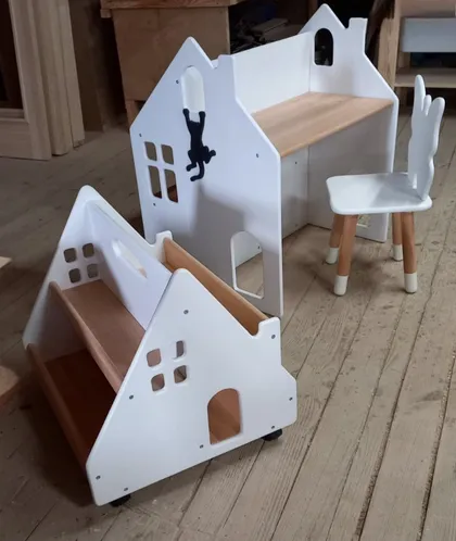 фото, дитячий стіл стільчик органайзер для зберігання