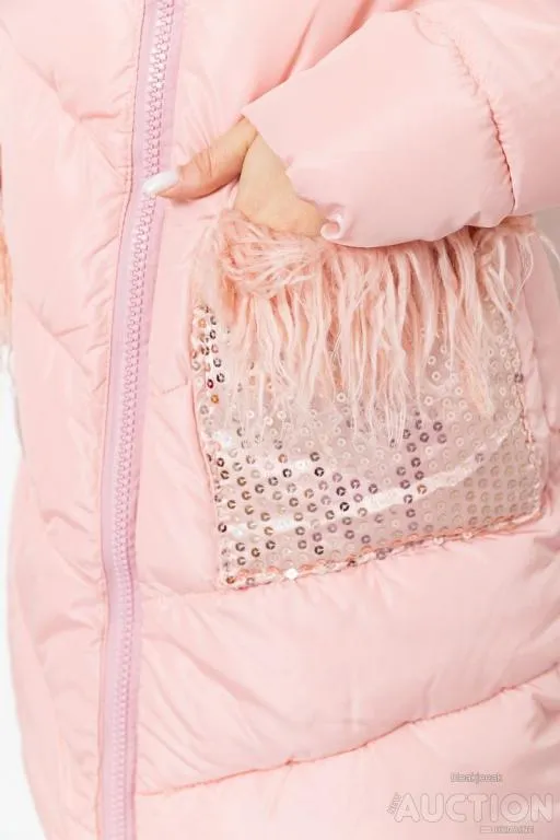 Куртка женская однотонная, цвет розовый, 235R5068 Де купити