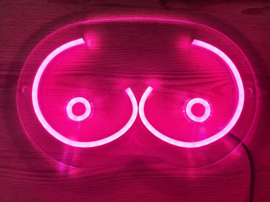 Неоновий світильник Груди 300х190 acr-n000043 Ціна