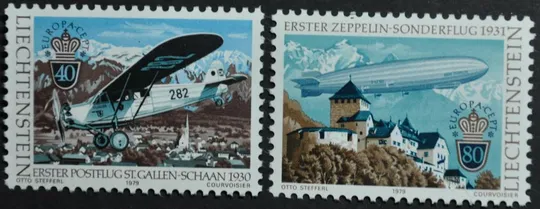 Лихтенштейн Европа СЕПТ Авиация Архитектура 1979 Ціна
