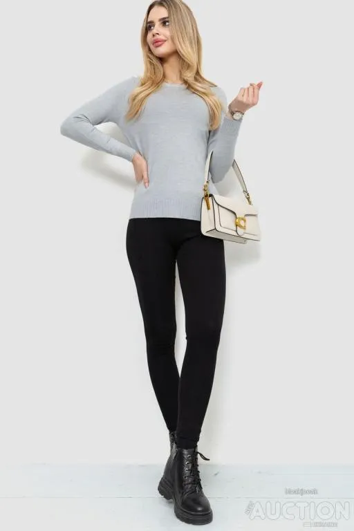 Купити Кофта женская однотонная, цвет серый, 244R2033-1