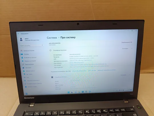 1713 Lenovo ThinkPad T450 14" HD i5 5300u 2,3Ghz / 8Gb / 128ssd / WebCam / 2 акмулятора  + БЖ З аукціону
