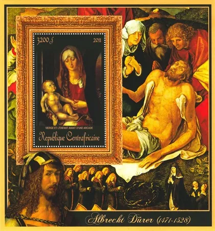 фото, ЦАР-Живопись-Дюрер-2011. Чистый красивый Блок. MNH.