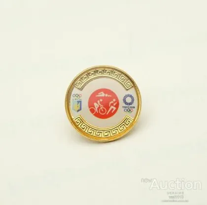 фото, Официальный значок НОК Украины - Триатлон. Олимпийские игры 2020 Токио