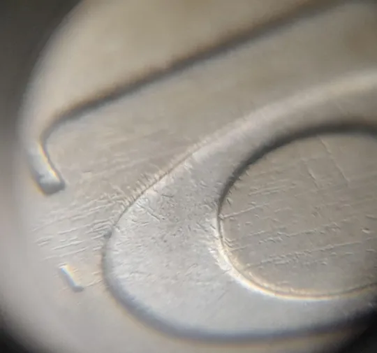 (8190) 10 копійок 2011 потьоки металу на реверсі, "клякси", "полоси" (10 копеек 2011 подтек) Продаж