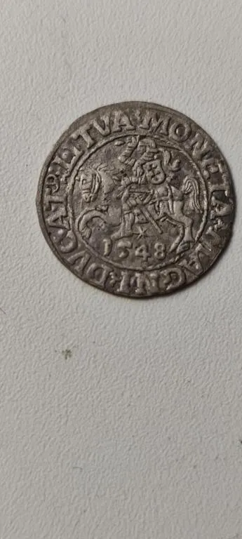 Монета Полугрош 1548 года Сигізмунд II Август серебро Польша Литва оригинал np446 Ціна