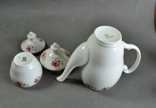 Кофейник чайник и сахарница фарфор Польша 80-е гг БУ чайник та цукорниця Продаж