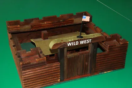 фото, деревянный форт REISLER (Wild West) ДАНИЯ для фигурок 54мм!!