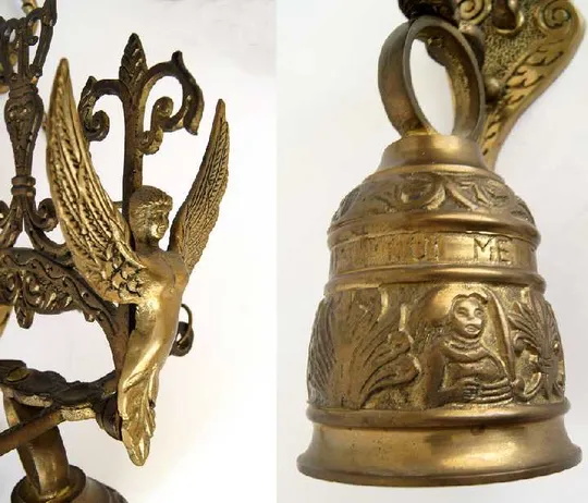 Антикварний дверний бронзовий дзвін колокол, 1950-і роки Де купити