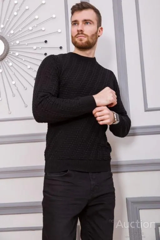 Свитер мужской, цвет черный, 161R800 З аукціону
