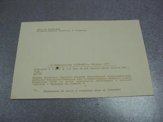 открытка с новым годом кадышева гордеева 1973 №1322 З аукціону