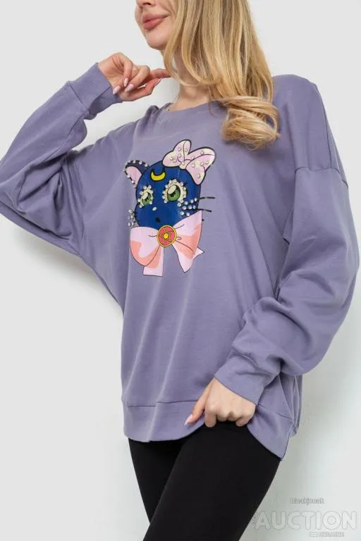 Батник женский, цвет темно-сиреневый, 129R1425-99 З аукціону