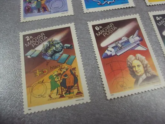 марки венгрия космос покорение космоса 1986 астрономия негаш лот 6 шт №12 З аукціону