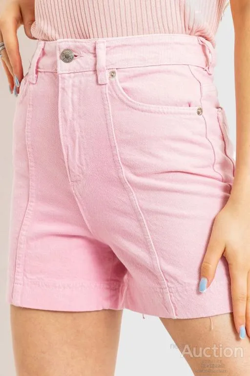 Джинсовые шорты, цвет розовый, 214R245 З аукціону