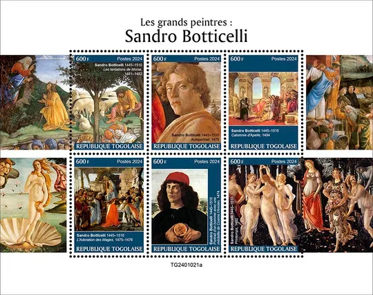 Того-Живопись-Великие Художники-2024. Чистые полные красивые комплекты-8 М/Листов. Оптовый Лот! MNH. в Україні