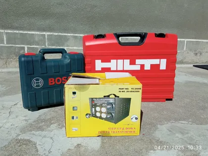 фото, Набір Інструментів: Перфоратор Перфоратор Hilti SDS MAX TE 70-ATC / AVR+Лобзик BOSCH JS470E+Перетворювач Напруги 2500-Вт