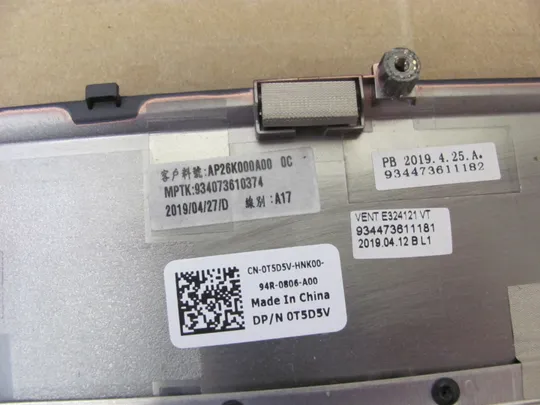 номер0993-1 кришка палмрест корпус топкейс палмрест для ноутбука Верхняя панель палмрест cover-C AP26K000A00 0T5D5V  для  Dell Precision 17 7730 7740 M7730 M7740 оригінал в Україні