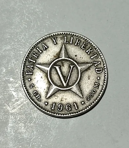 фото, Куба 5 сентаво 1961 год