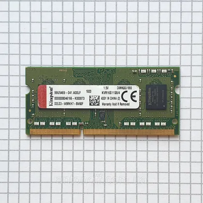 фото, Модуль пам'яті Kingston 4GB DDR3 KVR16S11S8/4 99U5469-041.A00LF 1600MHz для ноутбука