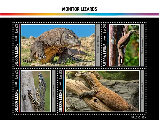 Сьерра Леоне-Вараны-2023.Чистый полный красивый комплект.MNH. З аукціону