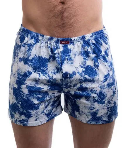 фото, Чоловічі труси боксери класичні сімейки Bono МБ 000213 бавовна 100% блакитні 50