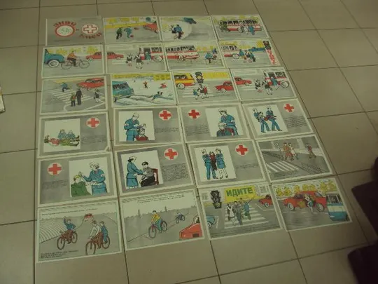 набор открыток знай и умей для школьников гаи увд хмельницкий 1981 3 комплекта №9348 Недорого