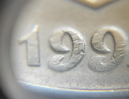 (4925) 50 копійок 1992 1ААк зминання елементів зображення на аверсі (50 копеек 1992 1ААк брак) Де купити