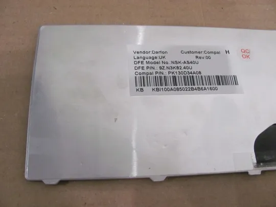 номер0153-3 клавіатура робоча,keyboard 9Z.N3K82.40U NSK-AS40U для Acer Aspire One 532, 532H, 533, D255 D260 оригінал Інтернет-аукціон