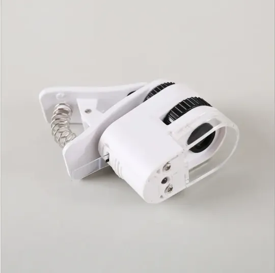 Міні лупа-мікроскоп з прищіпкою,з підсвічуванням для телефона  (TB10-60X) З аукціону