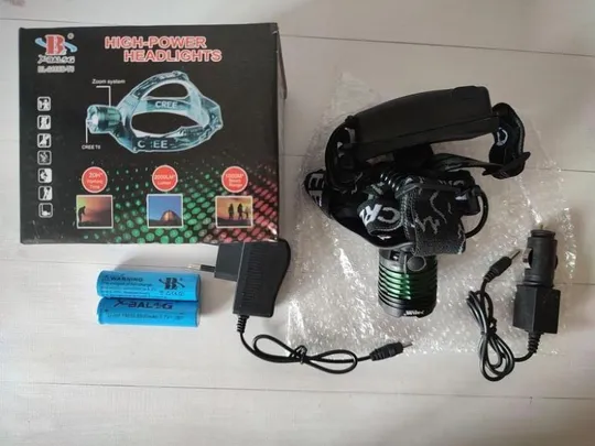 Ліхтарик налобний bailong bl 2189-2 t6 ультрафіолет Ціна