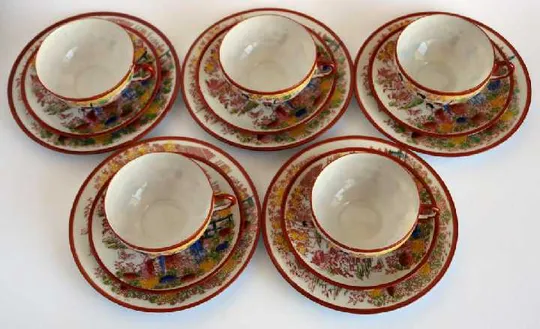 Чайний сервіз Гейша порцеляна Kutani Japan Недорого