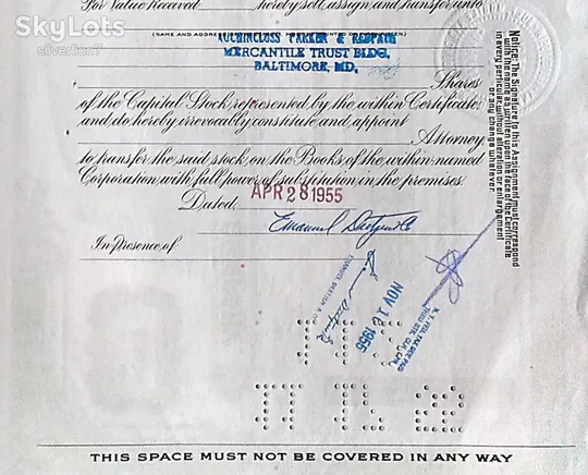 Акція Сертифікат на 100 Акцій The Gulf, Mobile and Ohio Railroad Company 1974 США Mt 07 Продаж