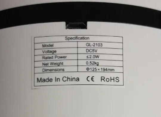 Портативний очищувач повітря для будинку Rigoglioso з HEPA фільтром і нічником Інтернет-аукціон
