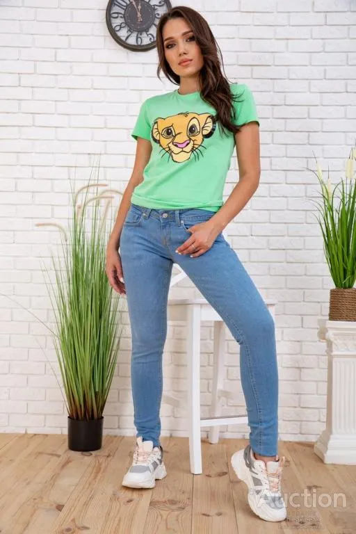 Купити Джинсы женские, Скинни со средней посадкой, цвет Голубой, 167R604